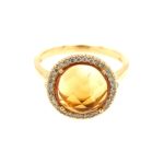 Yellow Gold Citrine Ring