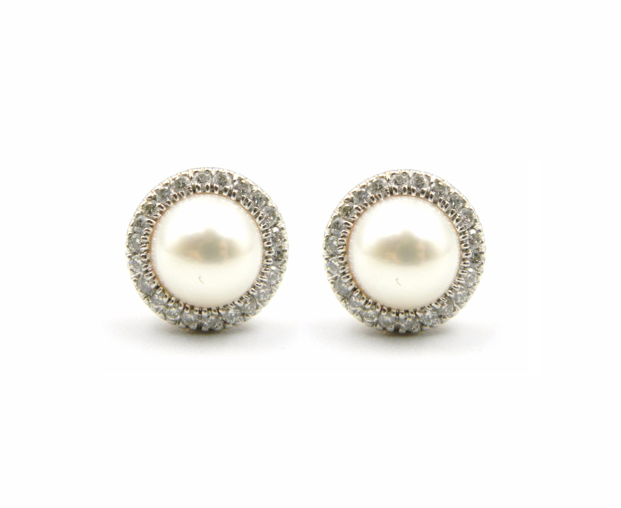 Rose Gold Pearl Earrings