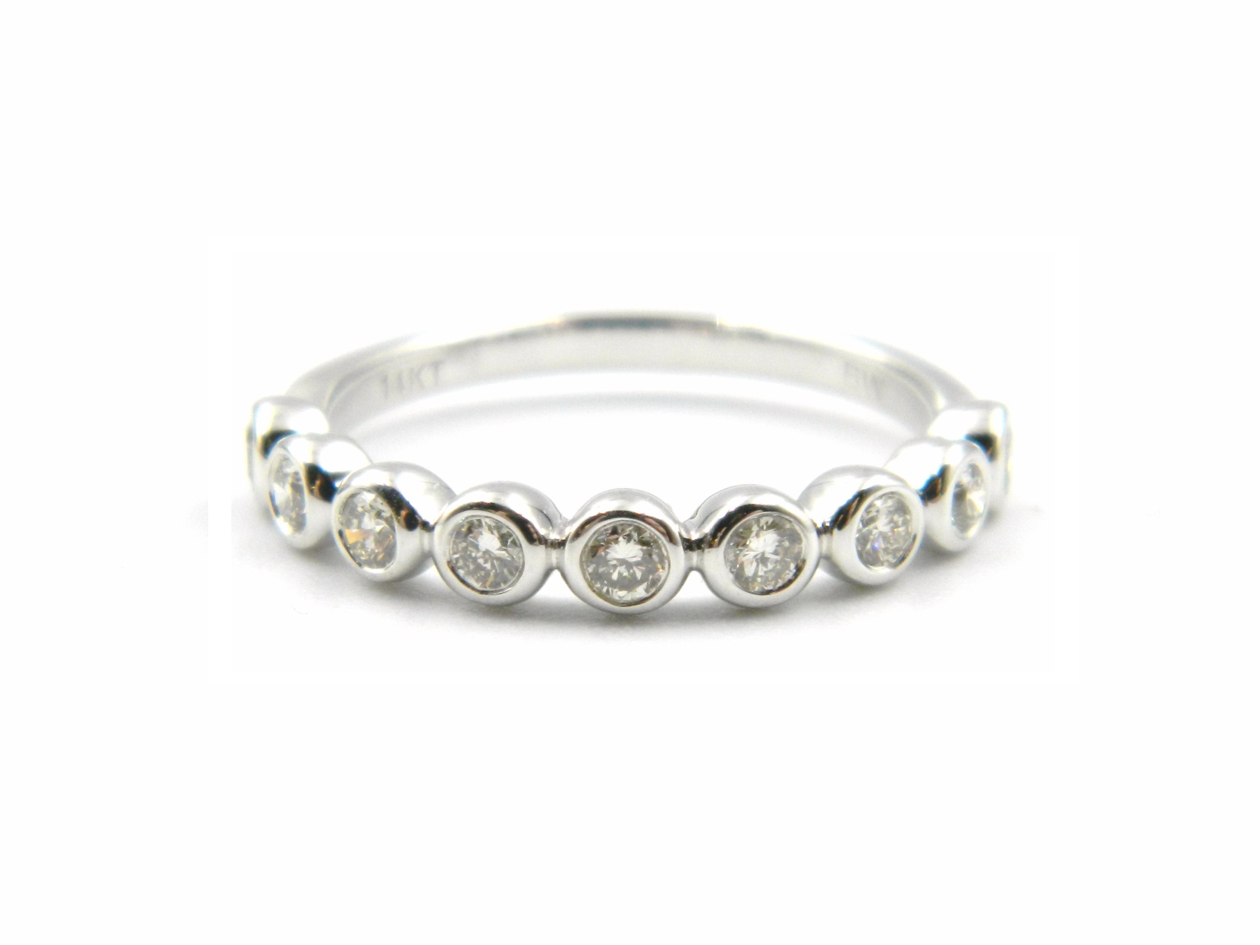 White Gold Diamond Stackable Ring