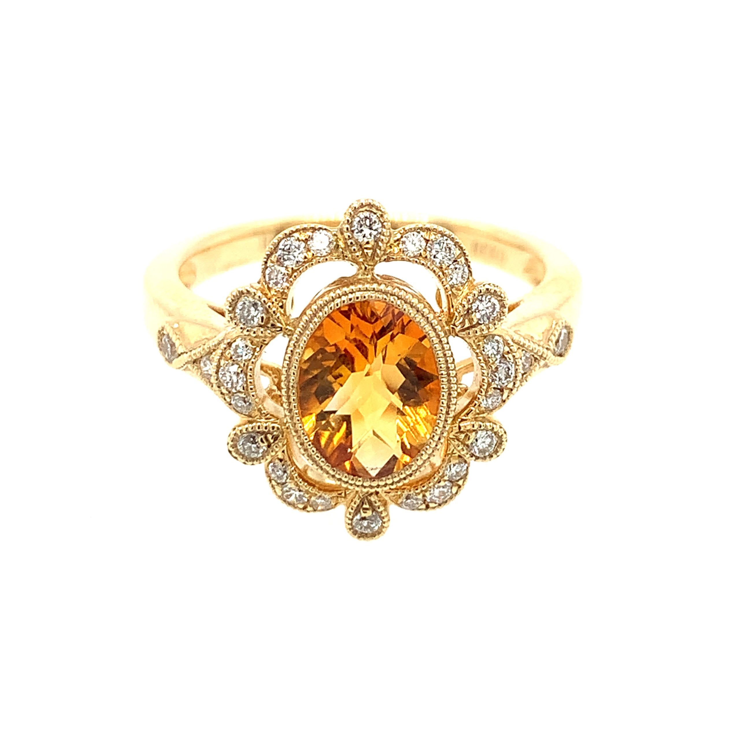 Yellow Gold Citrine Ring