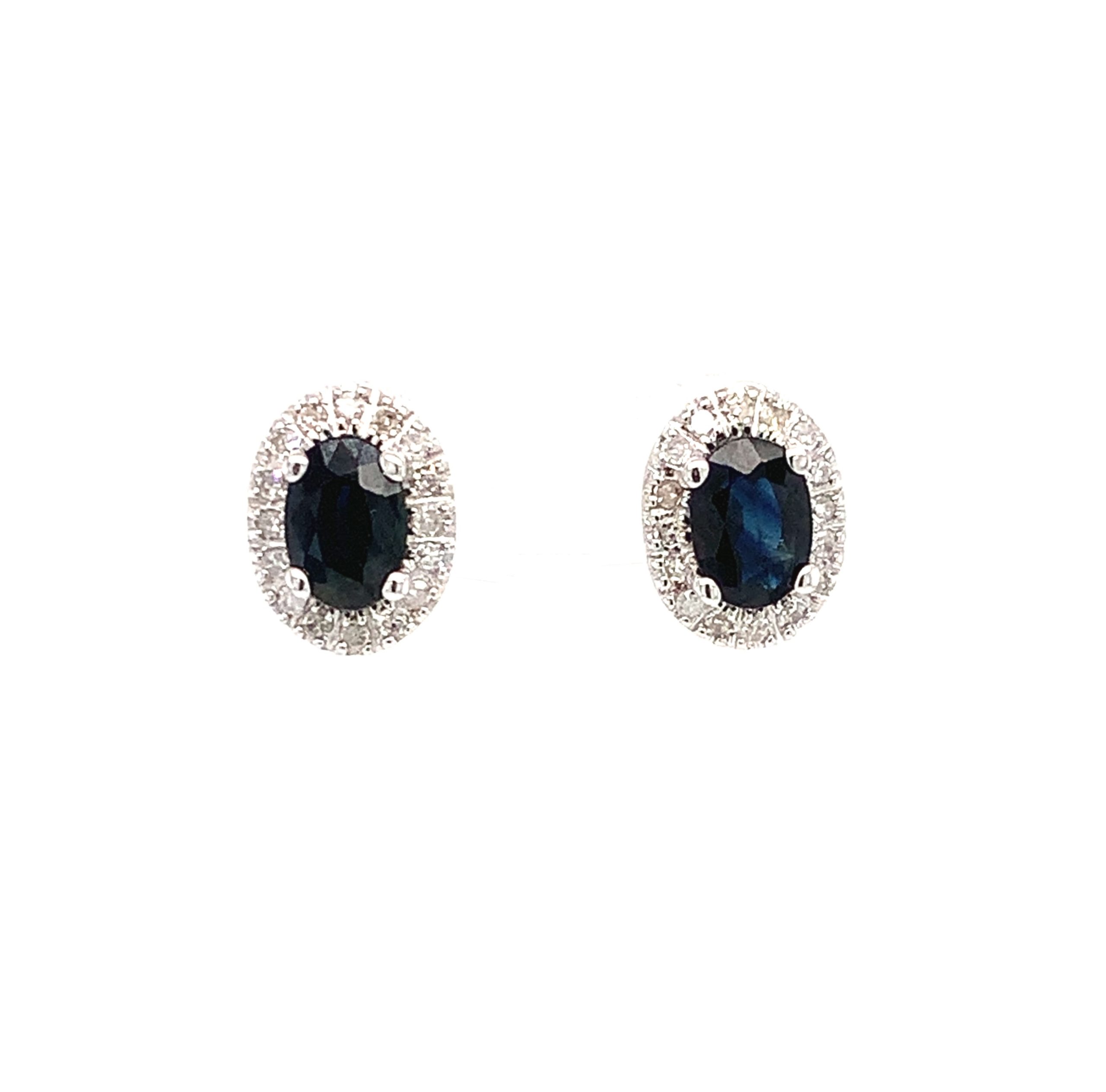 White Gold Sapphire Earrings