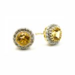 Yellow Gold Citrine Earrings