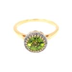 Yellow Gold Peridot Ring