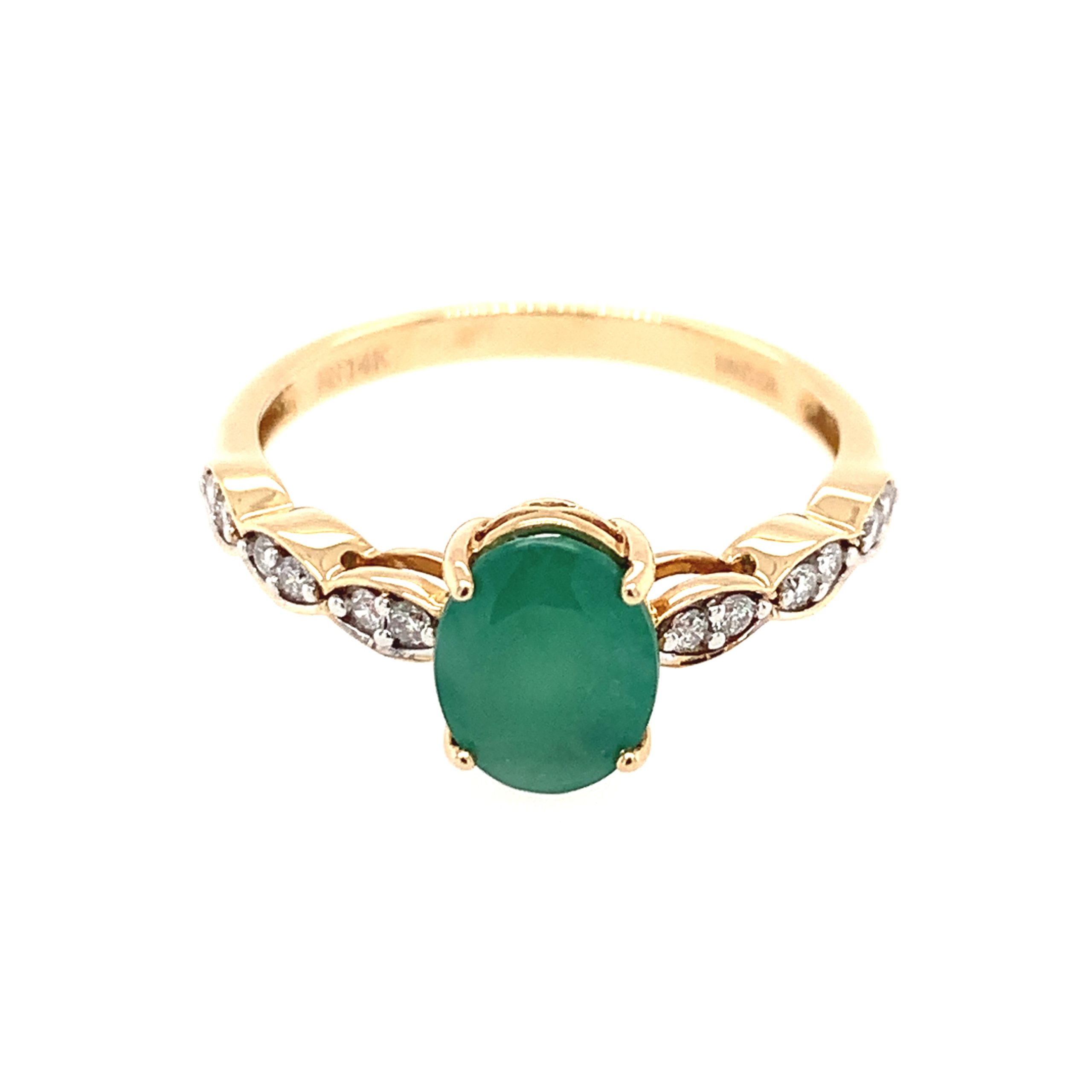 Yellow Gold Emerald Ring