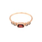 Rose Gold Garnet Stackable Ring