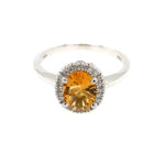 White Gold Citrine Ring