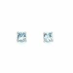 White Gold Aquamarine Studs