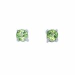 White Gold Peridot Studs