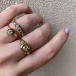 Estate: Gold Fashion Ring with Old Euro Diamond