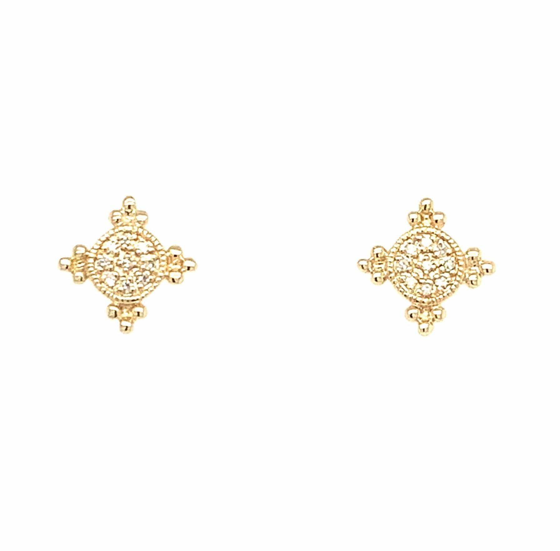 Yellow Gold Diamond Studs