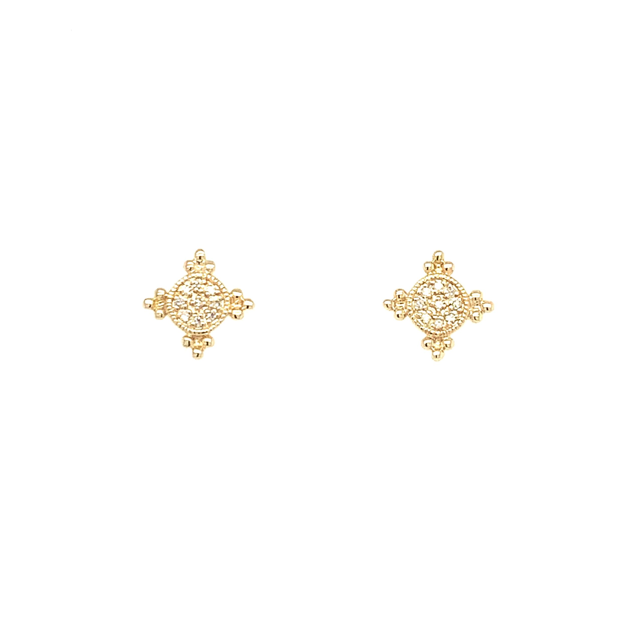 Yellow Gold Diamond Studs