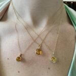 Yellow Gold Citrine Pendant Necklace