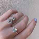 White Gold Aquamarine and Diamond Ring