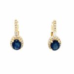 Yellow Gold Sapphire Dangle Earrings