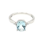 White Gold Aquamarine Ring