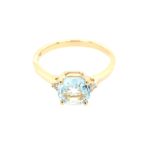 Yellow Gold Aquamarine Ring