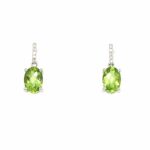 White Gold Peridot Earrings