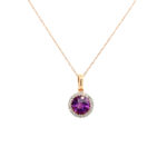 Rose Gold Amethyst Pendant Necklace