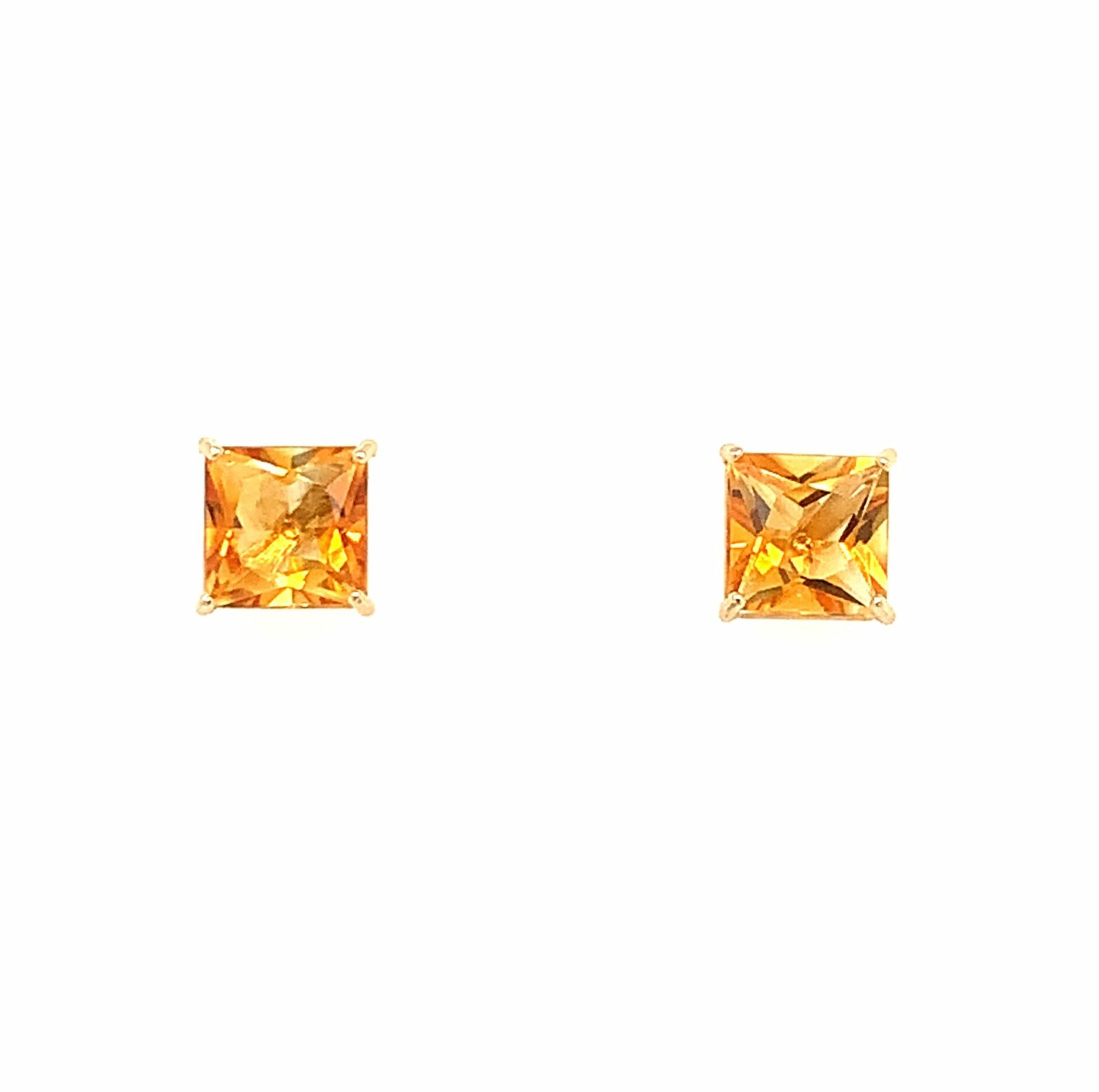 Yellow Gold Citrine Studs