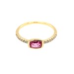 Yellow Gold Pink Sapphire Ring