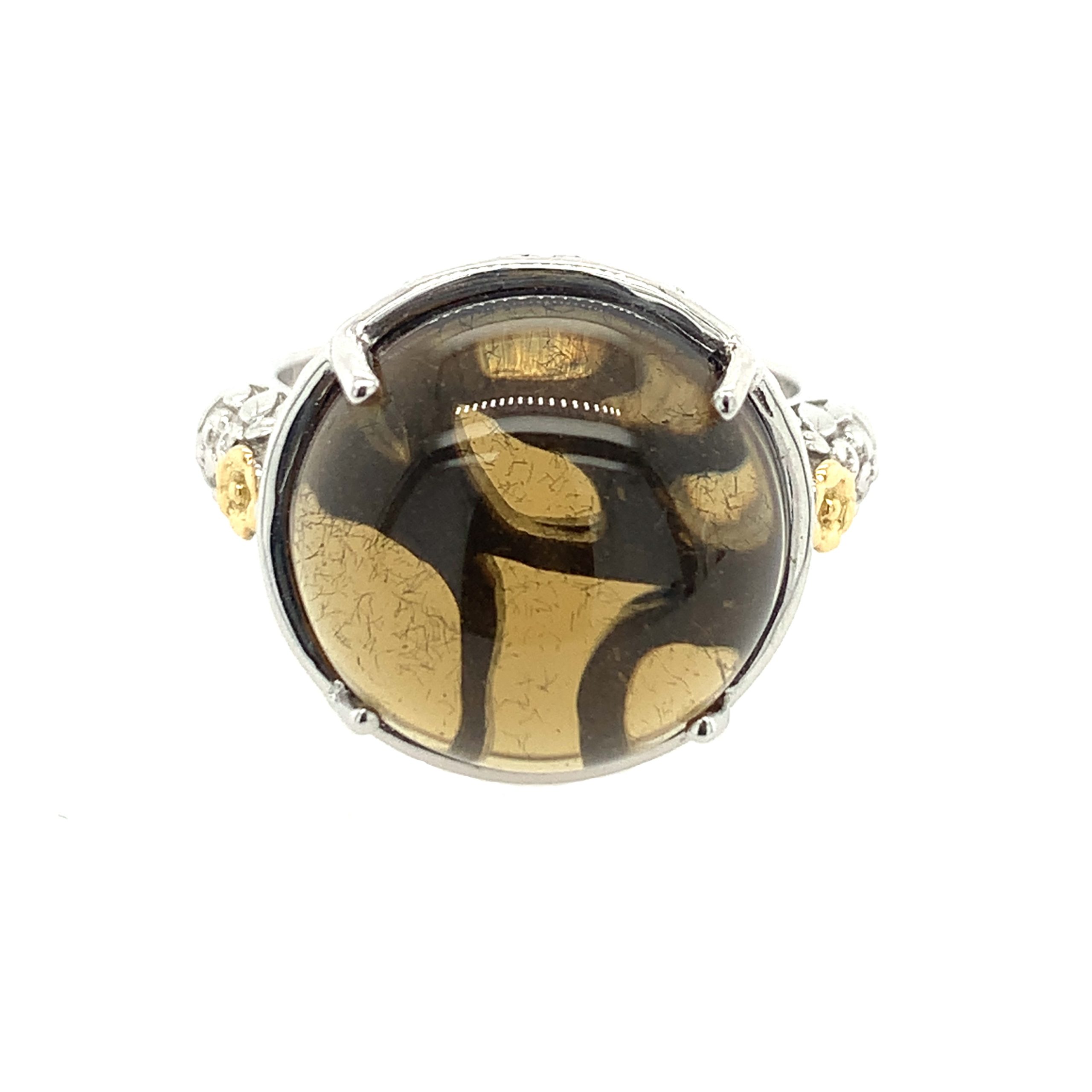 Sterling Silver Whisky Quartz Ring