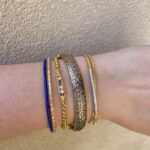 Yellow Gold Textured Bangle