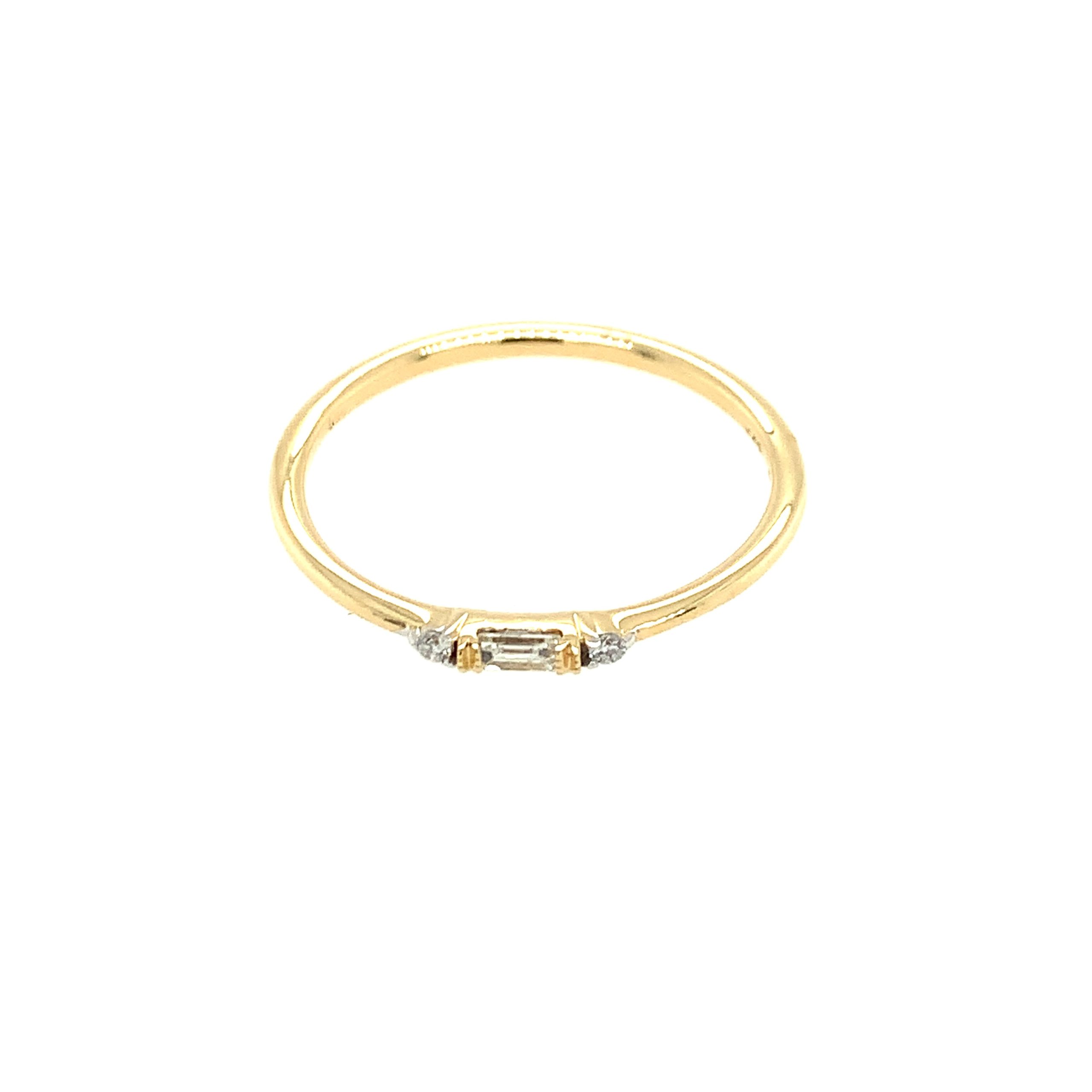 Yellow Gold Diamond Stackable