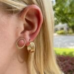 Yellow Gold Tri-Hoop Earrings