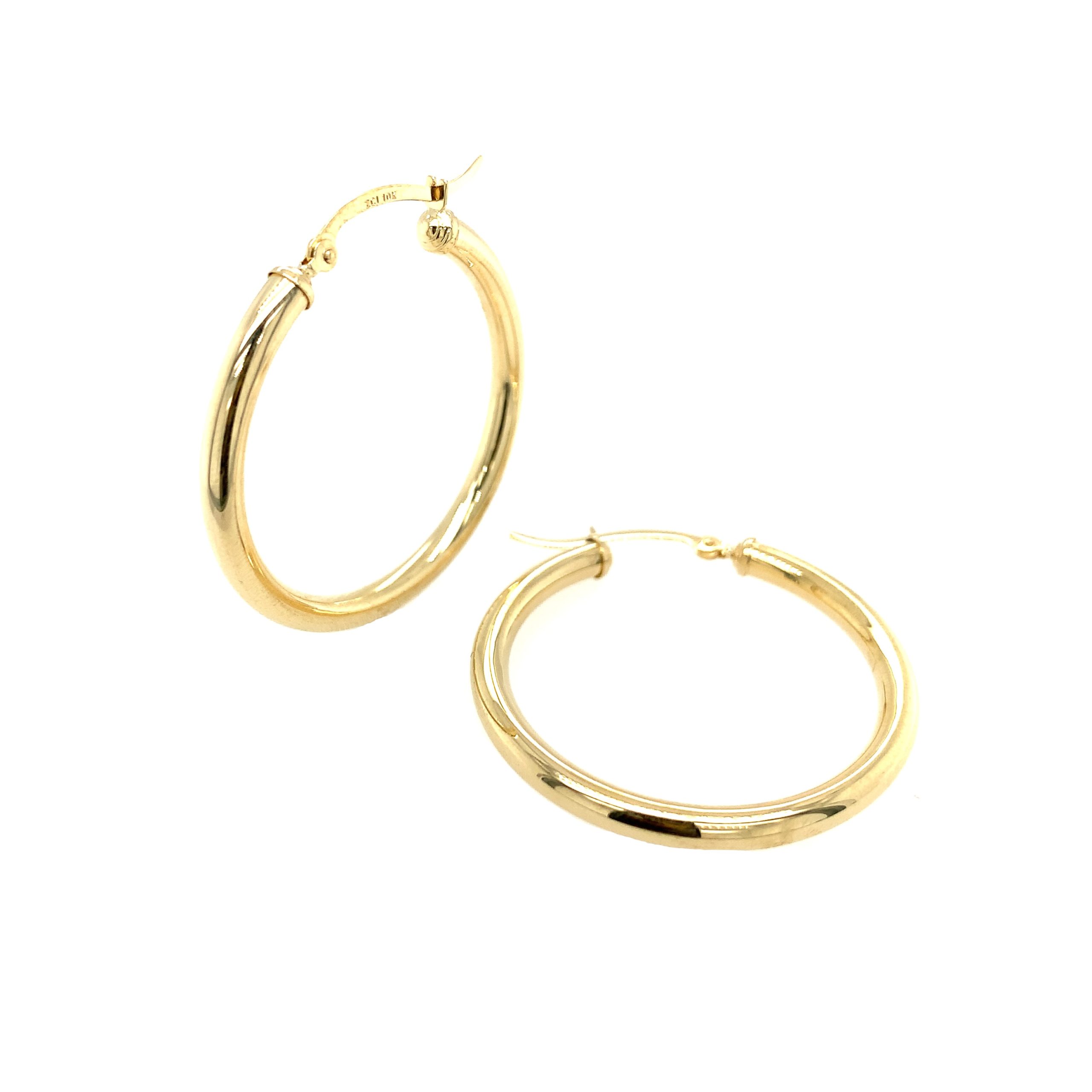 Yellow Gold Hoops