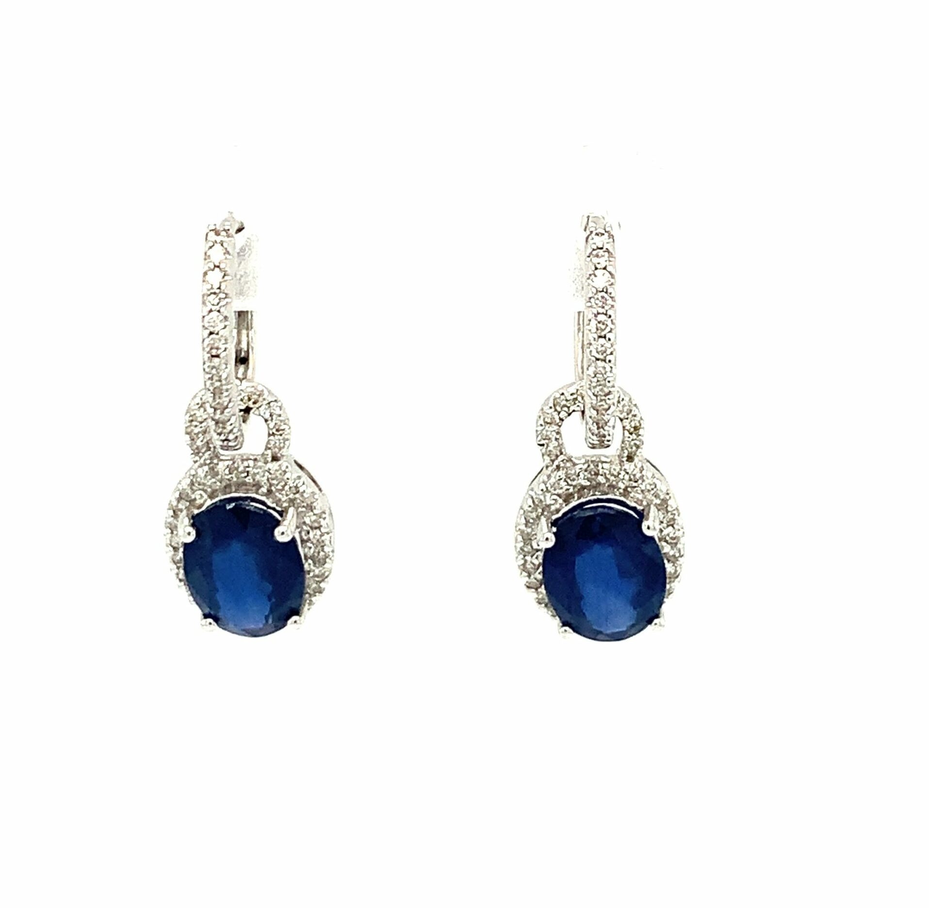 White Gold Sapphire Earrings