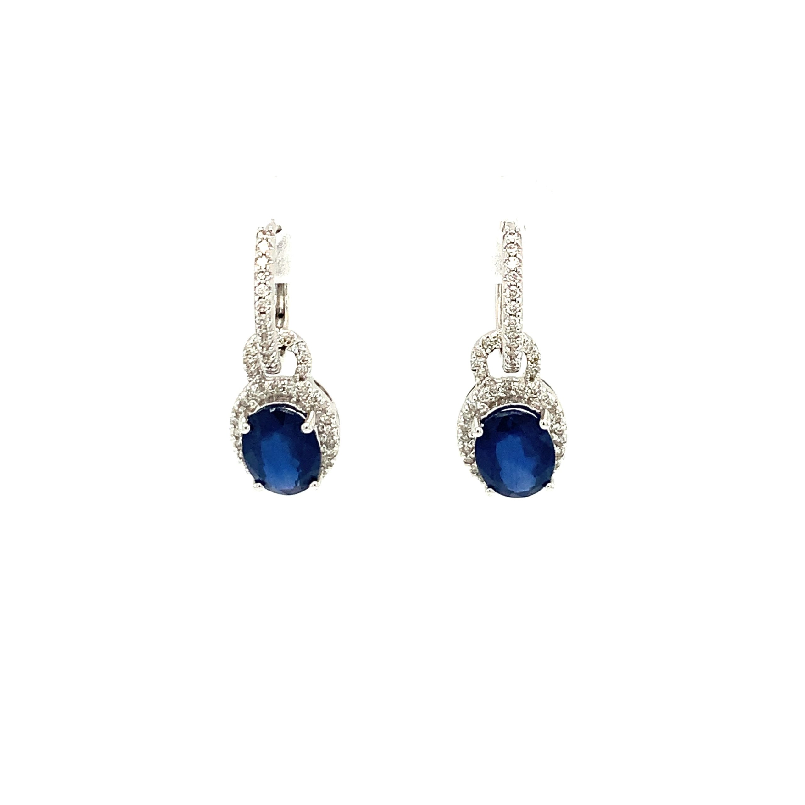 White Gold Sapphire Earrings