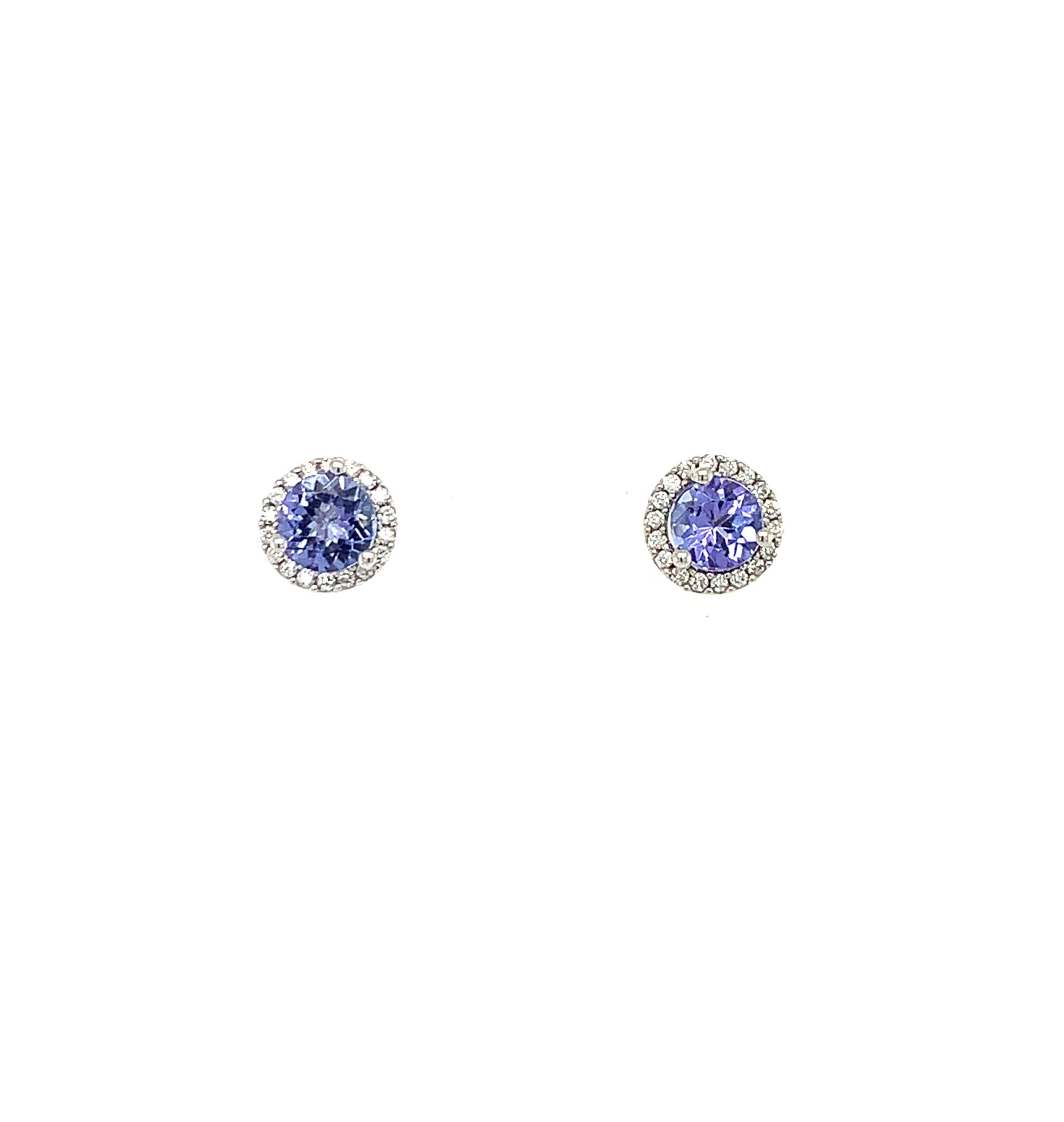 White Gold Tanzanite Earrings