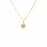 Yellow Gold Bezel-Set Diamond Necklace