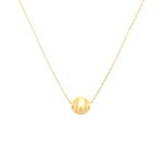 Yellow Gold Floating Bead Necklace