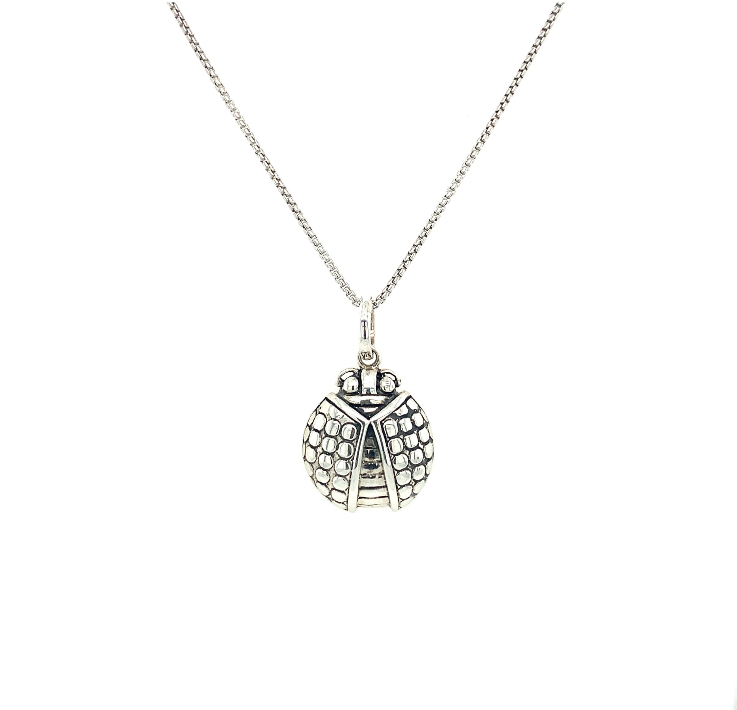 Sterling Silver Ladybug Necklace 