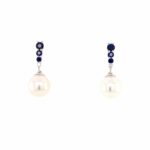 White Gold Pearl Earrings