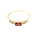 Yellow Gold Garnet Stackable