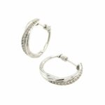 Sterling Silver White Sapphire Huggies