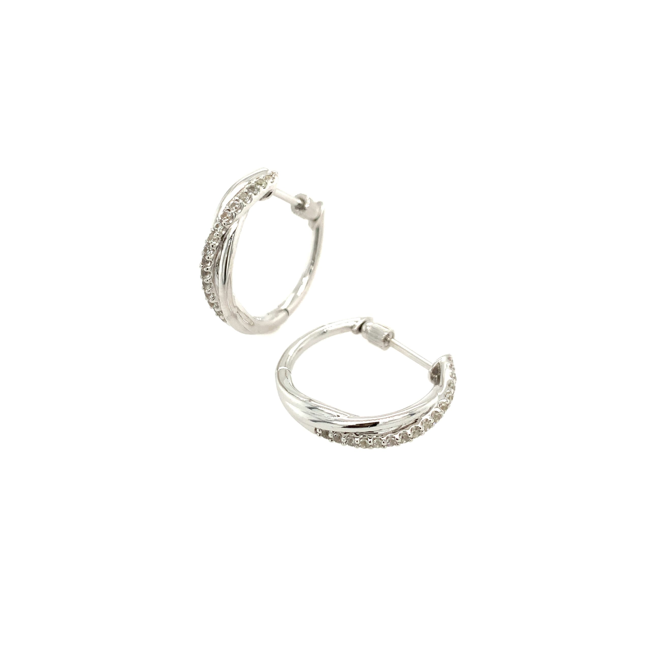 Sterling Silver White Sapphire Huggies