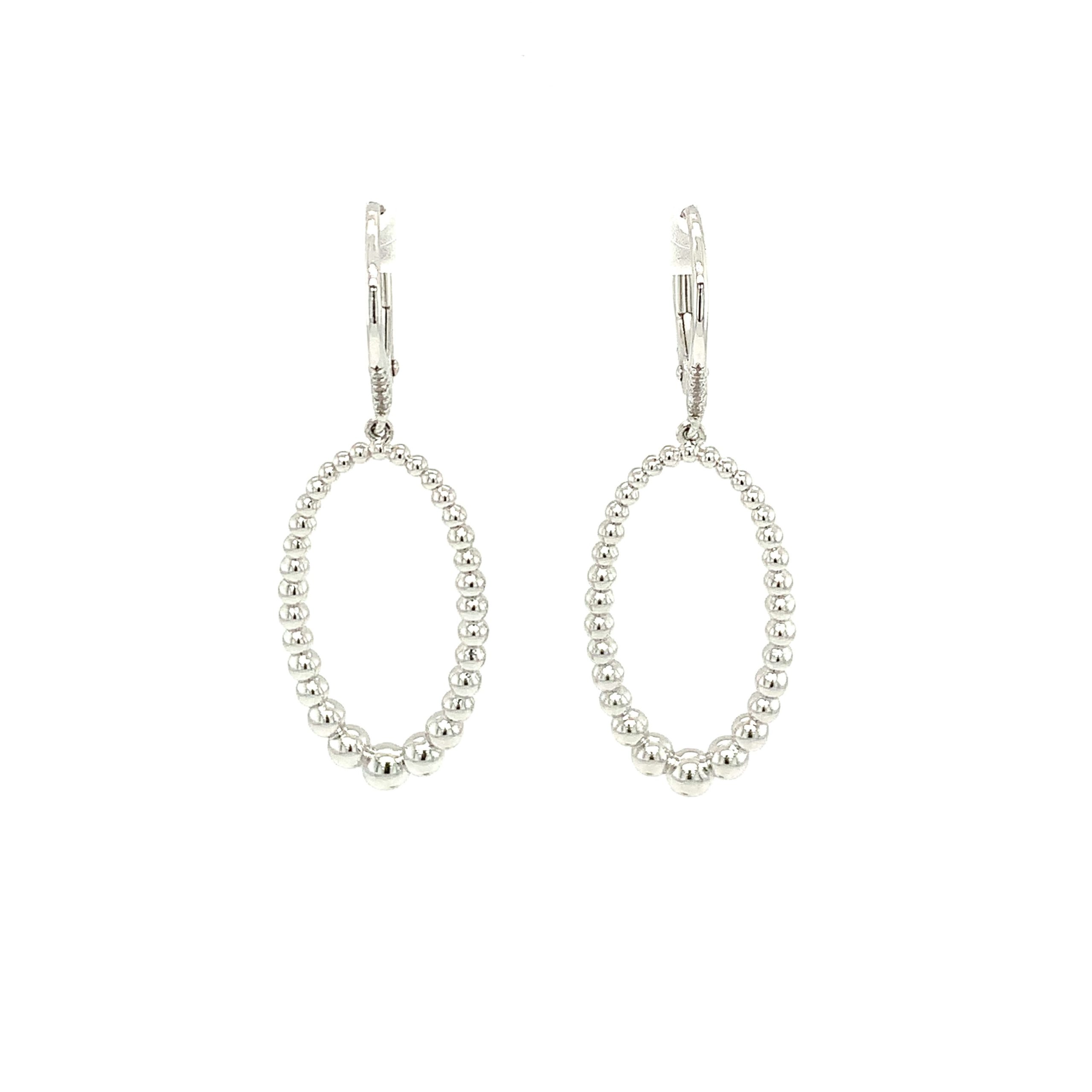 Sterling Silver White Sapphire Earrings