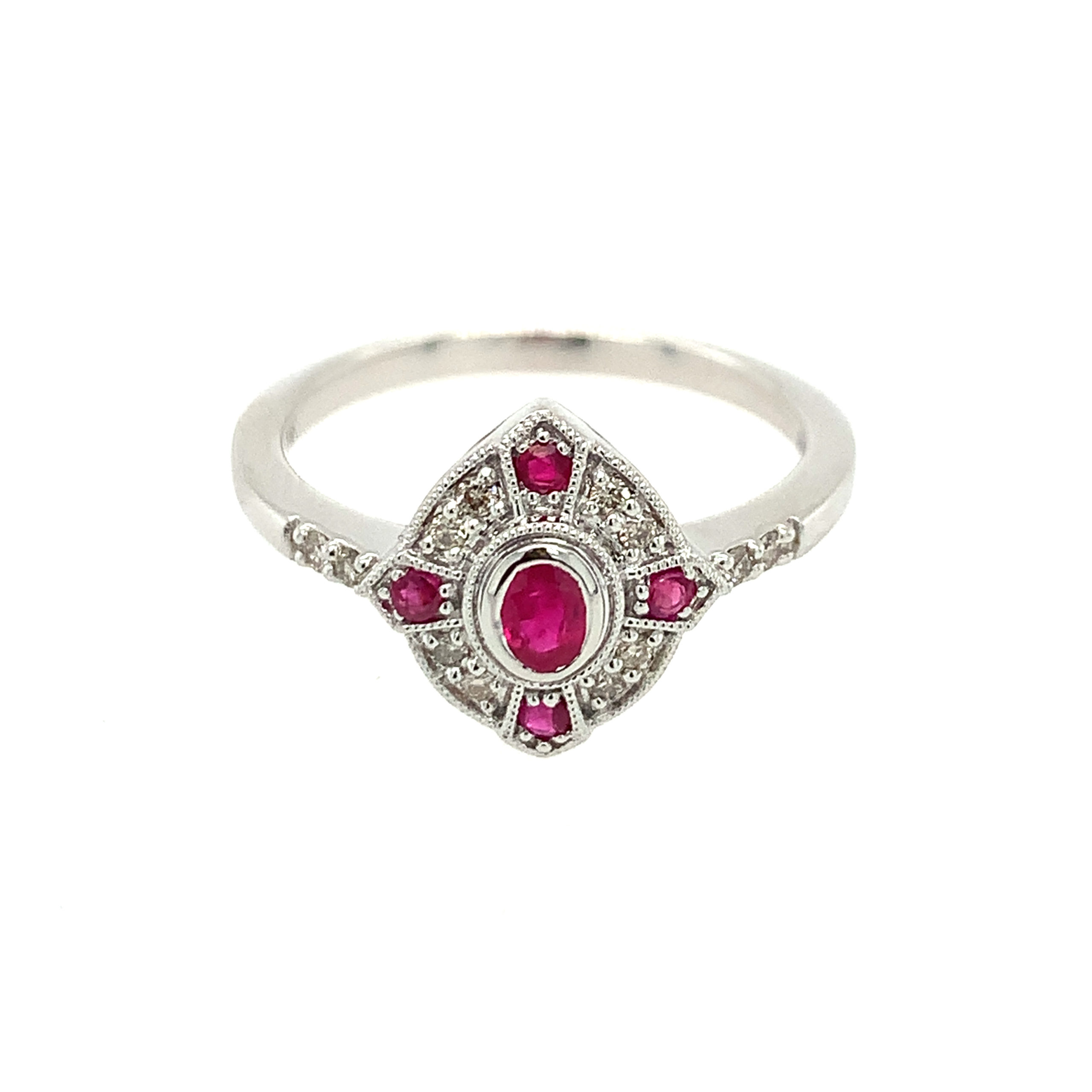 White Gold Ruby Ring