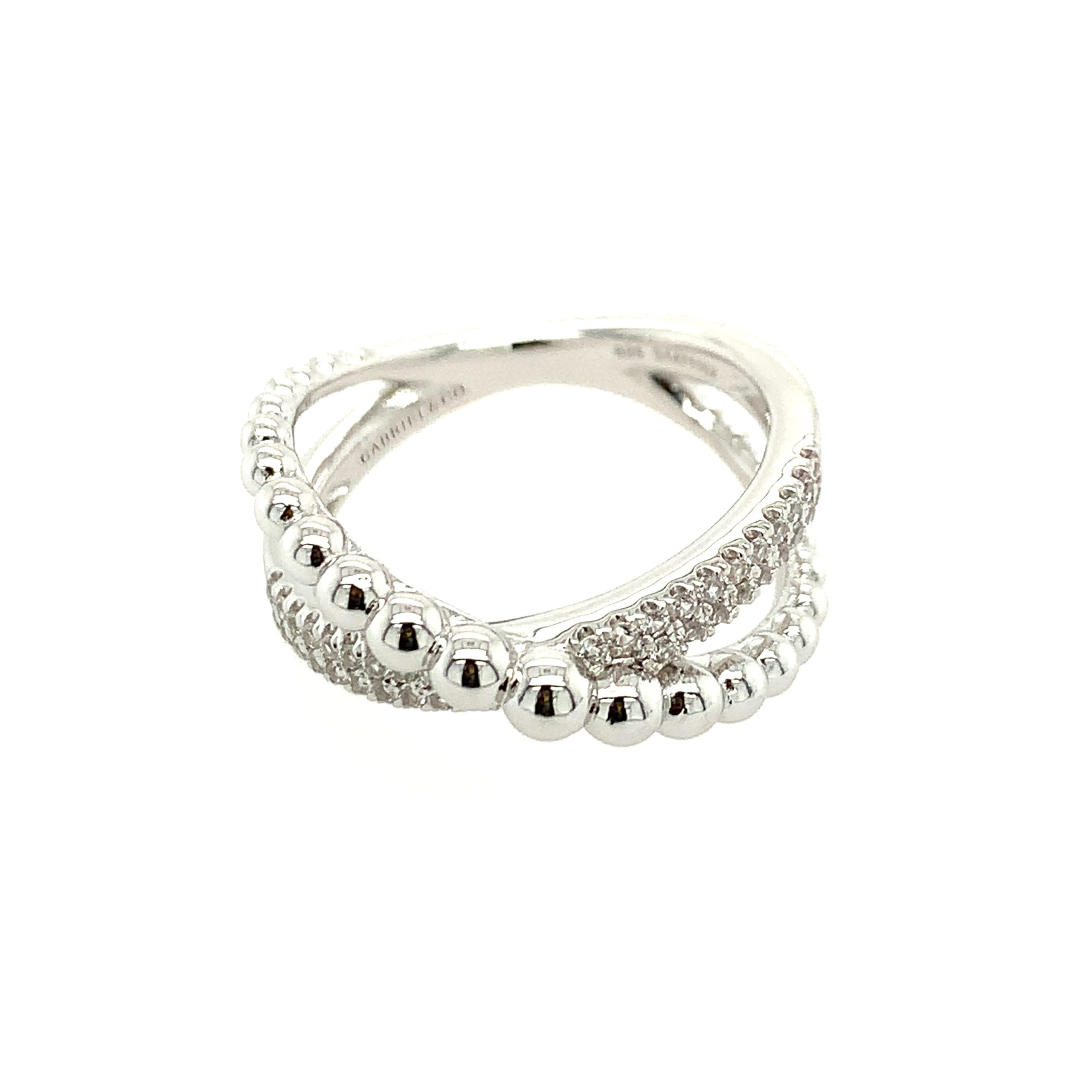Sterling Silver White Sapphire Ring