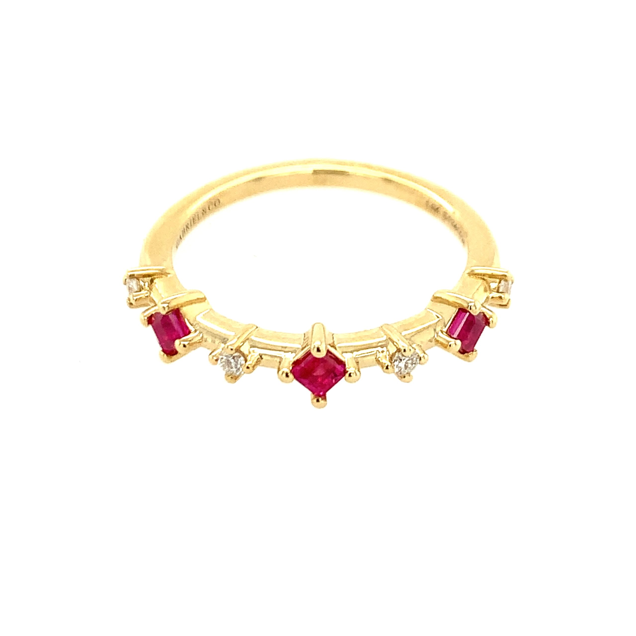 Yellow Gold Ruby Stackable