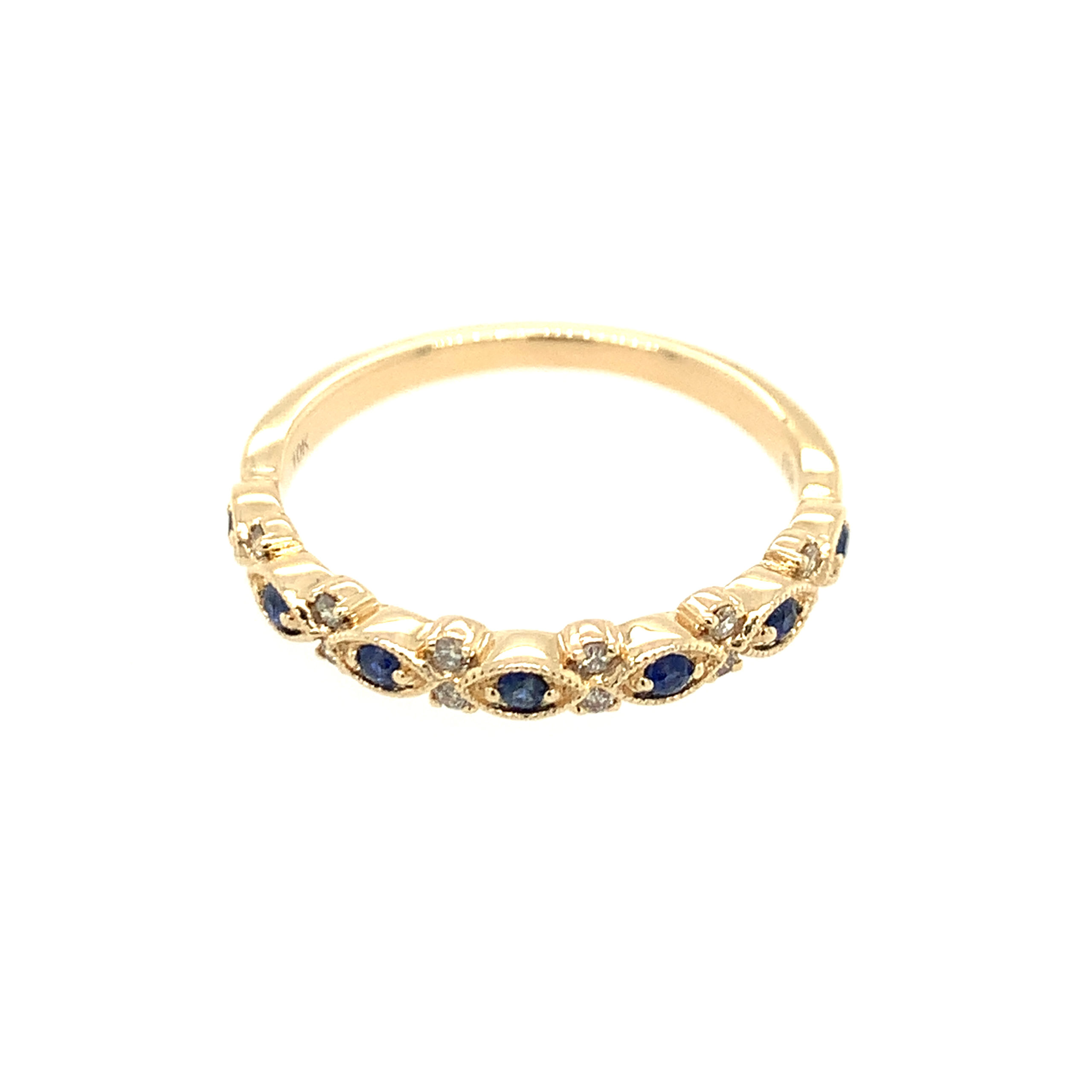 Yellow Gold Sapphire Stackable