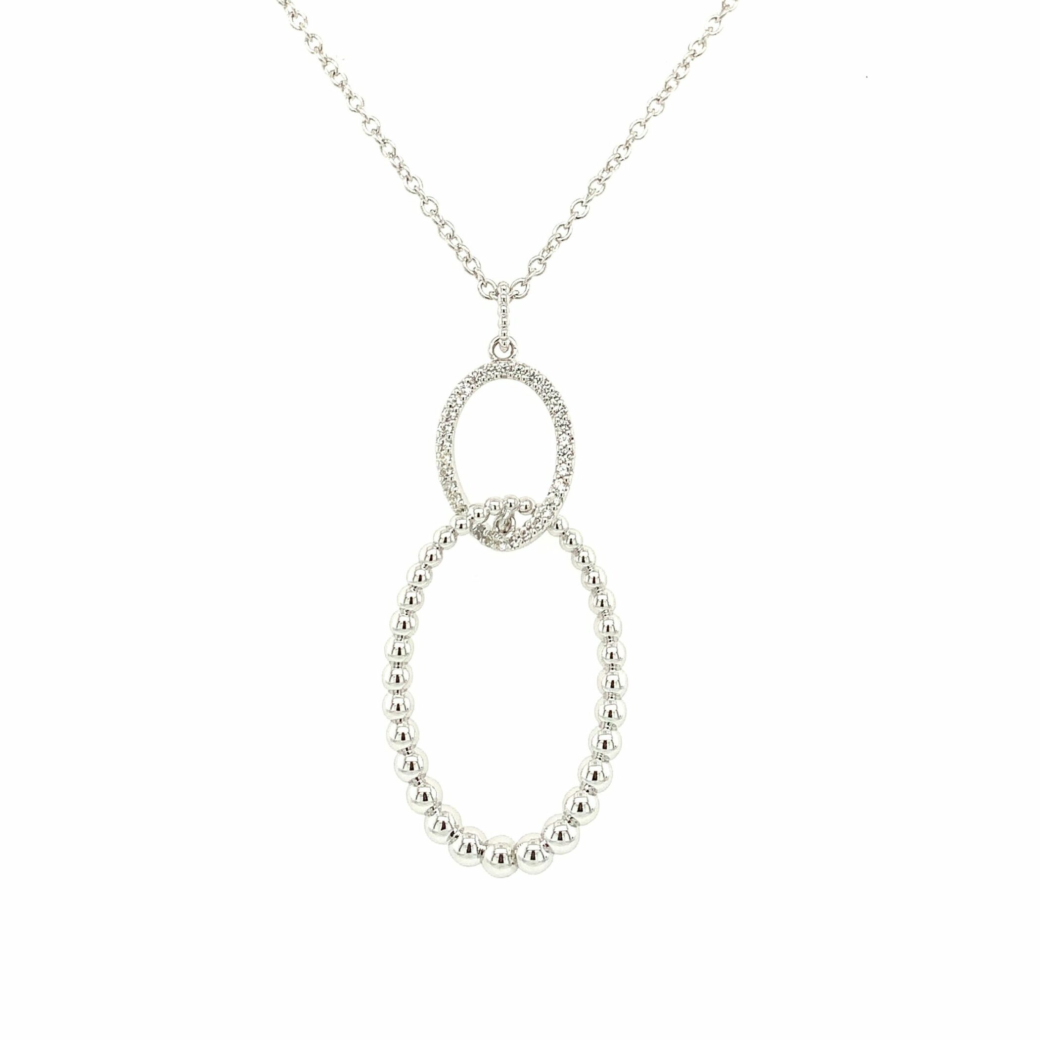 Sterling Silver White Sapphire Necklace