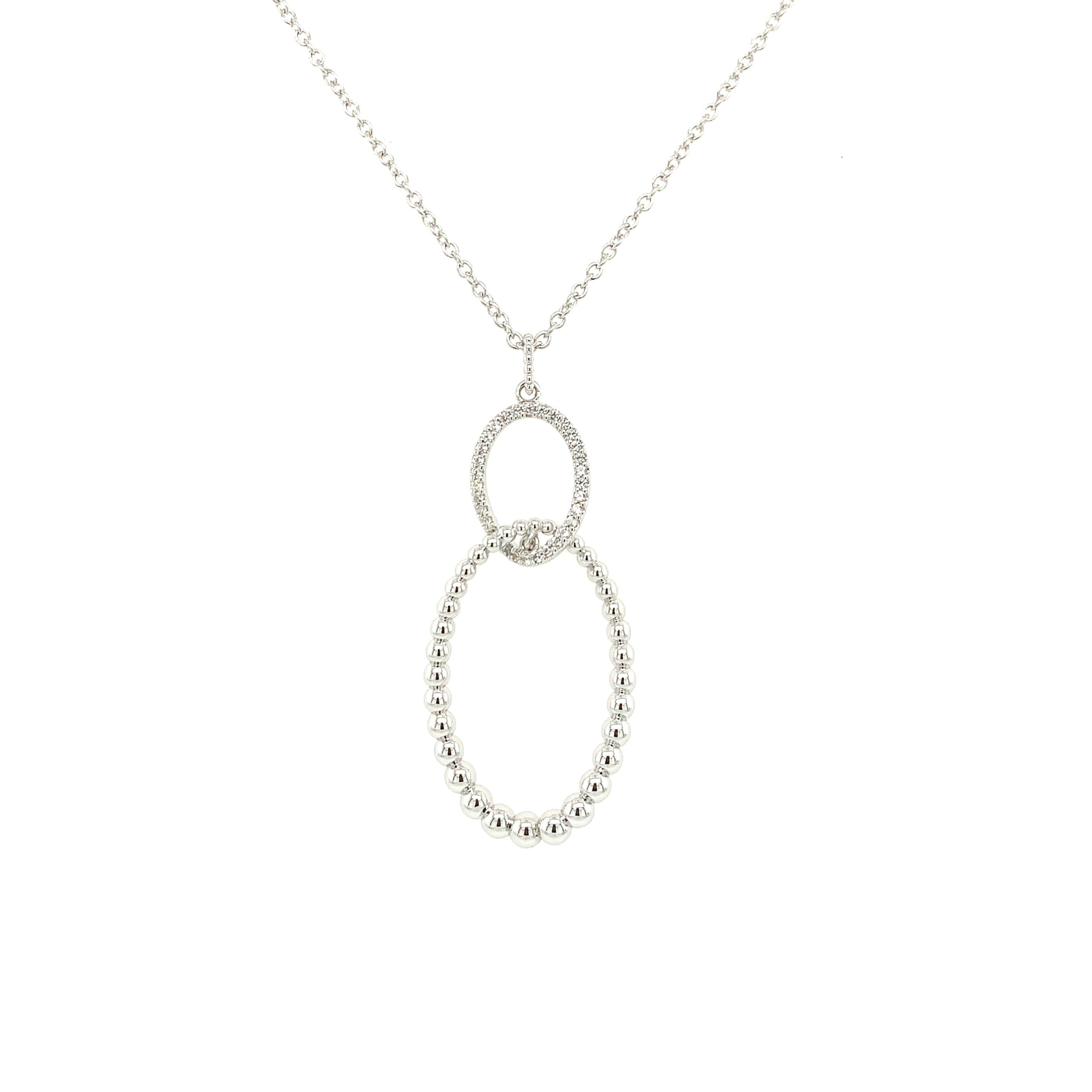 Sterling Silver White Sapphire Necklace