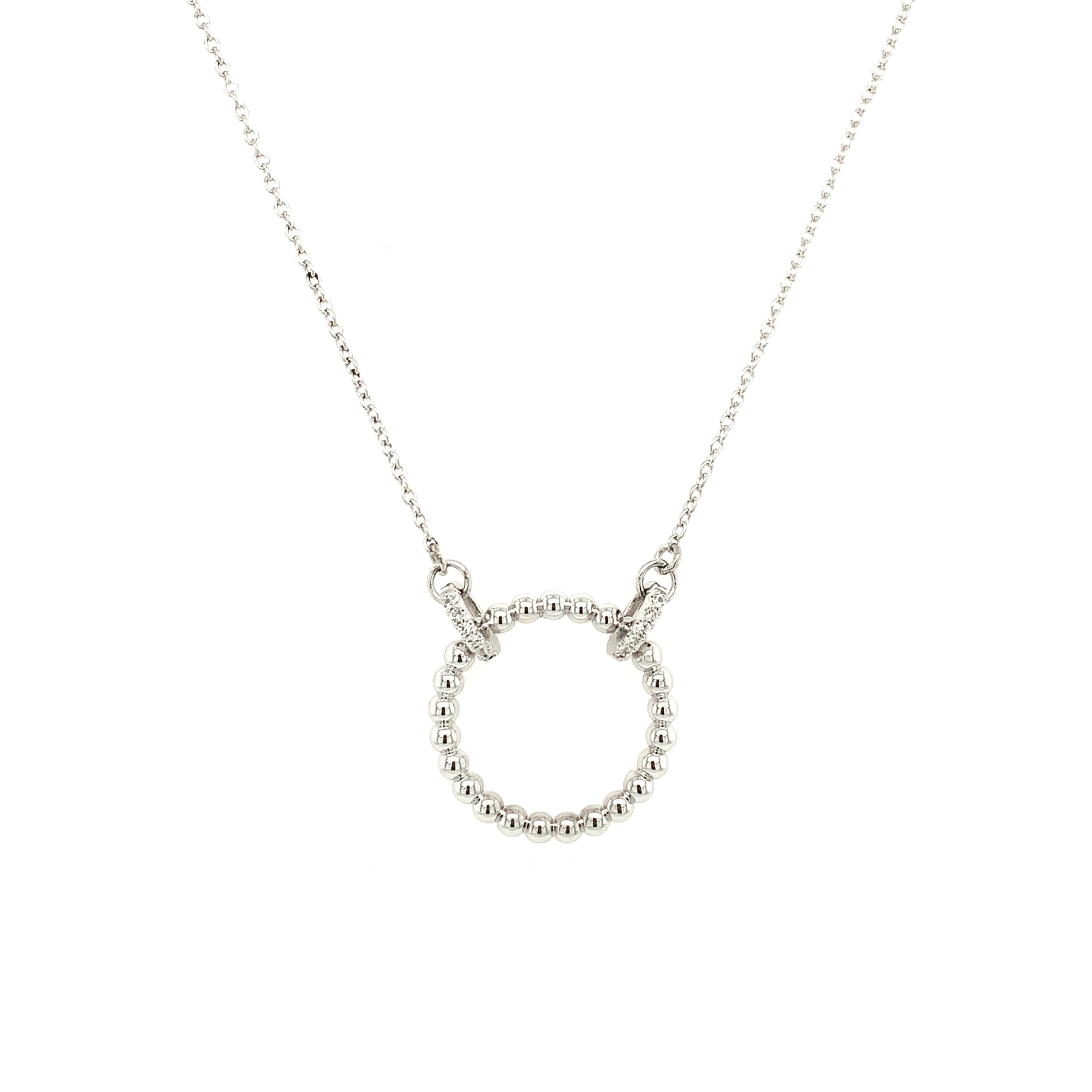 Sterling Silver White Sapphire Necklace