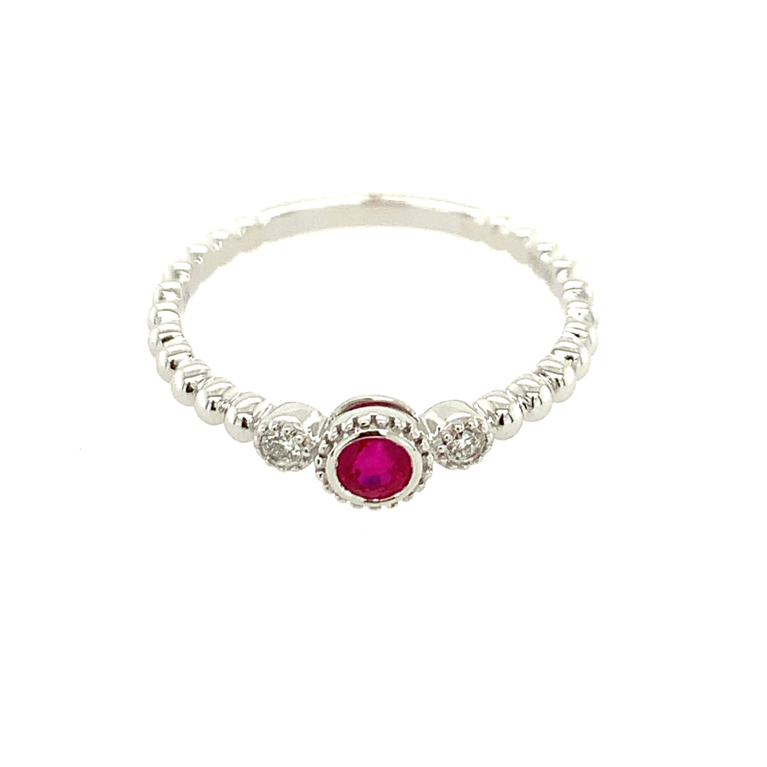 White Gold Ruby Ring