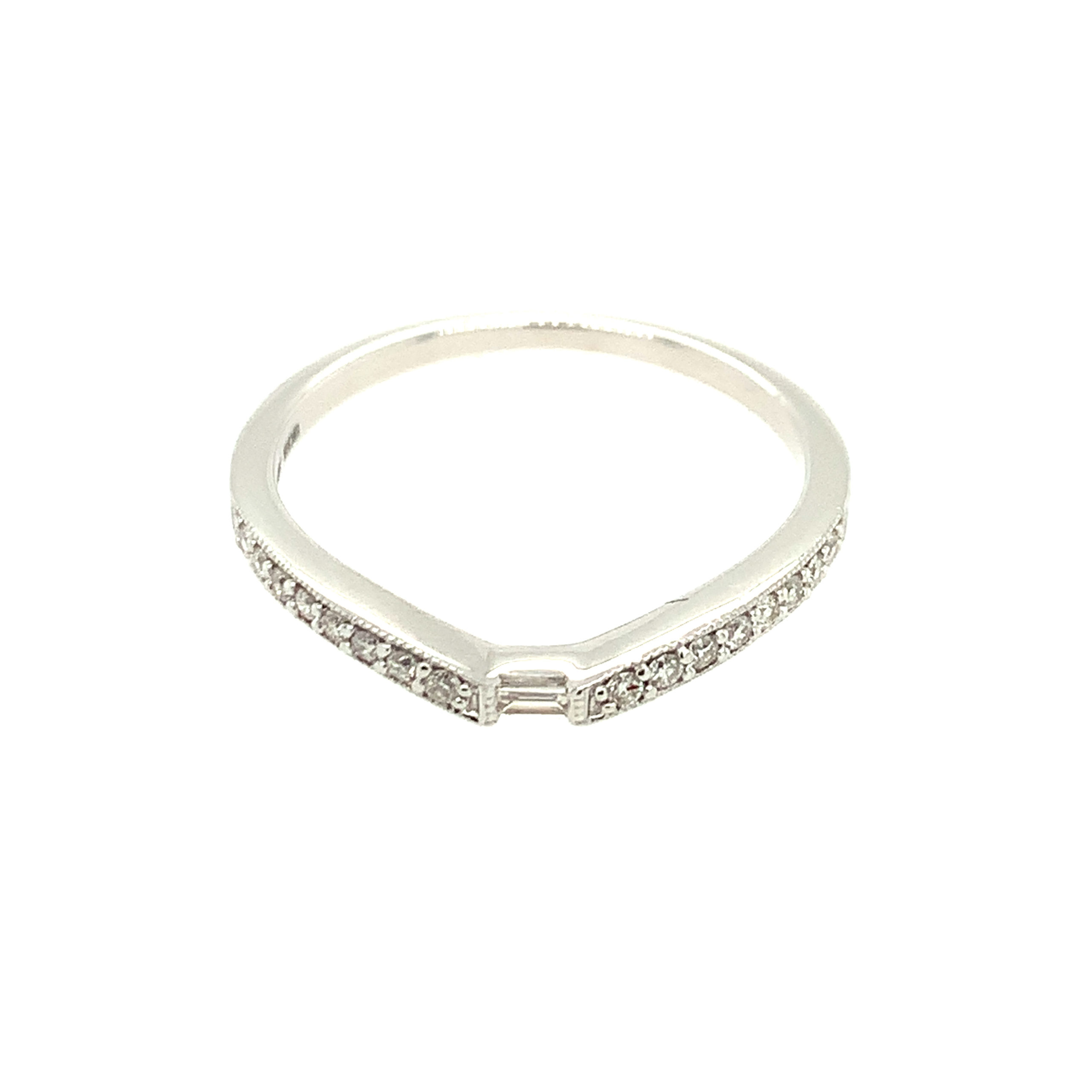 White Gold Diamond Contour Band