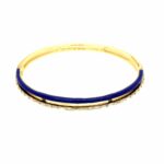 Yellow Gold Diamond & Enamel Bangle